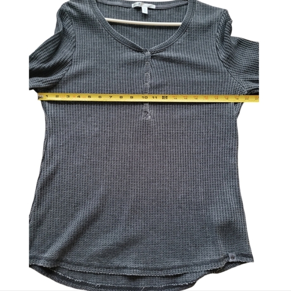 Seven7 Premium High Low Blue Gray Button Down Waffle Knit Henleys Size Large - Picture 16 of 16